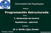 M. C. Bertha López Azamarblopez/ProgramacionEstructurada/Diapo… · Acumulador de promedios del grupo (promGpo –flotante) (0) TEMPORALES Contador de calificaciones (cont –entero)