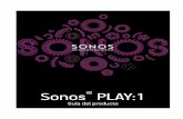 Sonos PLAY:1€¦ · Sonos PLAY:1® El Sonos PLAY:1 es el último altavoz inalámbrico compacto de Sonos que le permite usar cualquier Sonos controller a fin de controlar y disfrutar