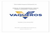 MANUAL DE PROCEDIMIENTOS Y REGLAS PADRES, JUGADORES … CVVB - NEW - 2018.pdf · [Title] 3 ©DERECHOS RESERVADOS 2012 DEFINICIONES A. CVVB – Club Voleibol Vaqueros de Bayamón B.
