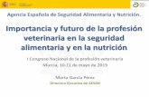 Importancia y futuro de la profesión veterinaria en la ...€¦ · Importancia y futuro de la profesión veterinaria en la seguridad alimentaria y en la nutrición I Congreso Nacional