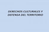 DERECHOS CULTURALES Y DEFENSA DEL TERRITORIO · Principales derechos indígenas y culturales reconocidos en el artículo 2º de la Constitución Política de los Estados Unidos Mexicanos