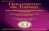 Julieta Fuentes - bcr.gob.sv€¦ · Hechos Estilizados en el Crecimiento Económico de El Salvador 1978 - 2004: Documento de Trabajo No. 2005 - 02 Segundo Semestre 2005 Una Propuesta