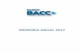 MEMORIA ANUAL 2017 - Banco BACC€¦ · leyes de la República Dominicana el 1ro de octubre de 1984 bajo la razón social de Préstamos del Caribe S.A., y se rige bajo la Ley Monetaria