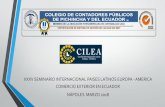 XXXV SEMINARIO INTERNACIONAL PAISES LATINOS EUROPA … Seminario Napoles/ECUADOR Coronel 1… · América del Sur y el quinto en el continente. Ecuador se ha convertido en una potencia