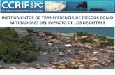 INSTRUMENTOS DE TRANSFERENCIA DE RIESGOS COMO …€¦ · • Los mecanismos de transferencia de riesgos constituyen una parte importante de la gestión del riesgo de desastres y