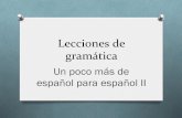 Leccionesde gramática(spanishclassteixeira.weebly.com/uploads/1/3/2/4/13241249/l4d25.pdf · Práctica(O ¿ Qué hiciste ayer en tu casa? Escribe 10 oraciones usando el pretérito.