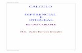 Cálculo de una variable CÁLCULO DIFERENCIAL E INTEGRALpferrei/notas_cl/Calculo I Times 11.pdf · En esta obra se presentan y desarrollan los temas fundamentales del cálculo diferencial