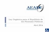 Ley Orgánica para el Equilibrio de las Finanzas Públicasamchamgye.org.ec/agye/wp-content/uploads/AEADE.pdf · Asociación de Empresas Automotriz del Ecuador - AEADE Propósito de