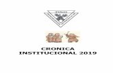 CRONICA INSTITUCIONAL 2019 · CIVICO – Abril 23 2019 ... secundaria, los talleres fueron dirigidos por la psicólogas Jimena Cuaical y Nayiber Enríquez. La asistencia fue muy adecuada