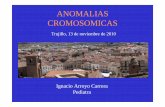 ANOMALIAS CROMOSOMICAS - · PDF file 2014-06-23 · ANOMALIAS CROMOSOMICAS Uno de los grupos en que se clasifican las anomalías genéticas congénitas: • cromosómicas • monogénicas