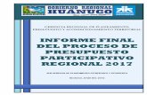 INFORME FINAL DEL PROCESO DE PRESUPUESTO …ftp.regionhuanuco.gob.pe/regulations/2016/9990000012016... · 2017-01-10 · Ley Nº 27806, Ley de Transparencia y Acceso a la Información