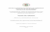 TESIS DE GRADOdspace.espoch.edu.ec/bitstream/123456789/9682/1/84T00264.pdf · 2019-02-25 · físico-químicas y microbiológicas de la harina de zanahoria blanca. Experimentar combinaciones