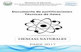 Documento de Justificaciones Técnicas de ítems - … CCNN...Documento de Justificaciones Técnicas de ítems - Ciencias Naturales - PAES 2017 5 Ítem 3 Indicador de logro: 6.11 Determina