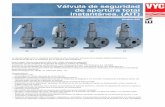 Válvula de seguridad de apertura total instantánea. (AIT) Mod. 696 · 2020-04-21 · De acuerdo con los requisitos de la directiva de equipos a presión 2014/68/EU. ... VÁLVULA