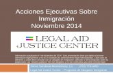 Acciones Ejecutivas Sobre Inmigración Noviembre …...2014/11/20  · Simon Sandoval-Moshenberg, Lic. (703) 778-3450 Legal Aid Justice Center – Programa de Abogacía Inmigrante