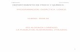 DEPARTAMENTO DE FÍSICA Y QUÍMICA PROGRAMACIÓN …ies-aldonzalorenzo.centros.castillalamancha.es/sites/ies... · 2018-11-08 · los 16 años, a industrias dedicadas a la madera,