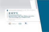 Promoción y Atención de la Educación Tecnológica Superior€¦ · valoración objetiva del desempeño e impacto de los programas, fundamentado en los principios de con-firmación
