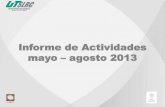 Informe de Actividades mayo agosto 2013transparencia.esonora.gob.mx/NR/rdonlyres/71035464-A86C-47E9-9… · TSU Mecatrónica Área Automatización 132 9.0 TSU en Tecnologías de la
