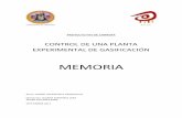 CONTROL DE UNA PLANTA EXPERIMENTAL DE ... - unizar.eszaguan.unizar.es/record/6287/files/TAZ-PFC-2011-454.pdf · Control de una planta de gasificación Memoria 27-08-2011 2 de 46 1.