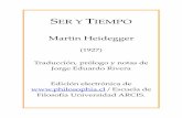 Ser y Tiempo - mercaba.org · SER Y TIEMPO Martin Heidegger (1927) Traducción, prólogo y notas de Jorge Eduardo Rivera Edición electrónica de  / Escuela de