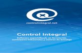 Control Integral · 2019-02-26 · Punto de venta ágil y potente: albaranes, facturas simplificadas, facturas contado, presupuestos, pedidos de clientes, consulta stocks de la central
