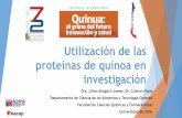 Utilización de las proteínas de quínoa en investigación...2017/09/10  · Utilización de las proteínas de quínoa en investigación Dra. Lilian Abugoch James, Dr. Cristian Tapia