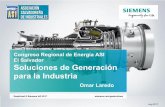 Congreso Regional de Energía ASI El Salvador Soluciones de ...congresodeenergia.com/wp-content/uploads/2019/06/D... · • La turbina de vapor es parte del Ciclo Termodinámico conocido