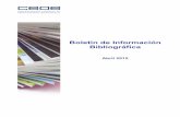 Boletín de Información Bibliográfica...Boletín Económico ICE Núm. 3060 feb 2015 Pág. 61-75 Boletín de Información Bibliográfica Abril / 2015 Confederación Española de Organizaciones