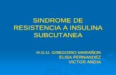 SINDROME DE RESISTENCIA A INSULINA SUBCUTANEAsendimad.org/Sesiones/Sindrome_resistencia_insulina.pdf¾Cambio de insulina a Insulina Glargina 36 U/noche e Insulina Lispro 8-12-12 (1,03