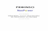 PROINSO, nuevo distribuidor de NexPower en Europa · de distribución que mantiene la ingeniería española en la actualidad. Entre ellos, destaca el alcanzado con la alemana SMA,