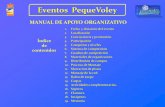 MANUAL DE APOYO ORGANIZATIVO - RFEVBrfevb.es/RFEVB/Files/EventosPequevoley/manual_pequevoley.pdf · Tipos Objetivos Participantes Campañas de Minivoley. Captación de practicantes.