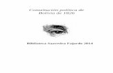 CONSTITUCIÓN POLÍTICA DE 1826 · Constitución política Biblioteca SAAVEDRA FAJARDO de Pensamiento Político Hispánico de Bolivia de 1826 4 TÍTULO SEGUNDO. DE LA RELIGIÓN. CAPÍTULO