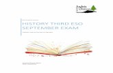 HISTORY THIRD ESO SEPTEMBER EXAMHISTORY THIRD ESO SEPTEMBER EXAM 3 HISTORY REVIEW TASK FOR SEPTEMBER Exercise 1: Make a timeline following the instructions. You must do it in a cardboard