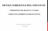 - EMISIONES DE BONOS Y CANJES - ASPECTOS JURÍDICOS … · deuda soberana del uruguay - emisiones de bonos y canjes - aspectos jurÍdicos relevantes dr. nicolÁs piaggio 10/9/2014