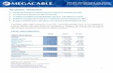 Resultados destacados - MegaCableinversionistas.megacable.com.mx/reportesES_pdf/2Q16.pdf · 2016-07-21 · en el trimestre aumentaron 14% llegando a Ps. 4,223 millones. Ho1a ha reflejado