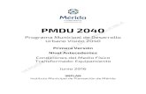 PMDU 2040 - merida.gob.mx€¦ · básicos y servicios complementarios a este de escala regional, metropolitana, distrital y barrial. Sin embargo, aún existen dentro del Municipio