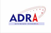 DIVISION MINERIA - Adra · Empresa mexicana fundada en el año 2005, especializada en Estabilización de Taludes con Concreto lanzado y Anclaje, en Demolición Controlada con Corte