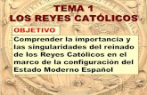 TEMA 1 LOS REYES CATÓLICOS€¦ · Inquisición Institución especializada, ocupada por los Reyes Católicos para controlar la profesión de la fe. Tratado de Alcaçovas Firmado