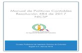 Manual de Políticas Contables Resolución 484 de 2017 NICSP · Consejo Profesional de Ingeniería Química de Colombia Bogotá D.C. Abril de 2018. Manual de Políticas Contables