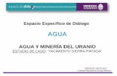 AGUA Y MINERÍA DEL URANIO · fresca en un emprendimiento minero-industrial de las características del yacimiento de uranio de Sierra Pintada. Exponer los planes de monitoreo de