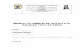 MANUAL DE MANEJO DE SUSTRATOS: BOLIS DE FIBRA DE COCOplanificacionfesaragon.com/sites/default/files... · 3. CARACTERISTICAS DE LA FIBRA DE COCO UTILIZADA. La fibra de coco se caracteriza