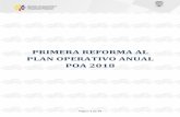 PRIMERA REFORMA AL PLAN OPERATIVO ANUAL POA 2018 · Administrativa Financiera Nro. SETEC-DAF-2018-0028-M de 22 de enero de 2018, la Máxima Autoridad autoriza considerar la reforma