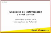 Encuesta de victimización a nivel barrios...Percepción del barrio De acuerdo al Índice Paz Ciudadana-Adimark (octubre, 2009) la alta inseguridad a nivel país es de 17,8%, en Santiago