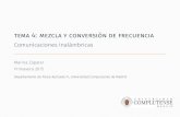 Tema 4: Mezcla y conversión de frecuencia - Comunicaciones ... Mezcladores.pdf · frecuencia(10MHza1000GHz). ... Tema 4: Mezcla y conversión de frecuencia - Comunicaciones Inalámbricas