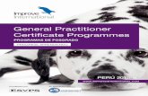 General Practitioner Certificate Programmes · Este catálogo presenta los programas de posgrado que permiten obtener una cualificación superior. Estimados Colegas, Improve International