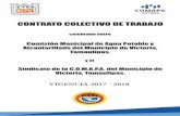 CONTRATO COLECTIVO DE TRABAJO - Ciudad Victoria€¦ · Contrato Colectivo de Trabajo que celebran por una parte la Comisión Municipal de Agua Potable y Alcantarillado del Municipio