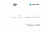 II Encuentro Nacional de Directores Municipales de Saludops-uruguay.bvsalud.org/pdf/municipios02.pdf · de Intendentes solicitando la creación del Registro Único Nacional de Empresas