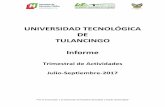 UNIVERSIDAD TECNOLÓGICA DE TULANCINGO Informetransparencia.utectulancingo.edu.mx/Informe-Actividades/... · 2019-12-15 · “Por la Innovación y el Desarrollo de Nuestra Honorable