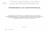 TÉRMINOS DE REFERENCIA - Jalisco · ELABORACIÓN DE ESTUDIOS COMPLEMENTARIOS Y ACTUALIZACIÓN DE PROYECTOS PARA LA CONSTRUCCIÓN DE CAMINO TIPO B (9 M), CARRETERA CHUIQUILISTLÁN-TAPALPA,