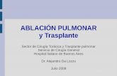 ABLACIÓN PULMONAR y Trasplante · Indicaciones 1. Edad < 65 años 2. Enfermedad avanzada sintomática (CF III-IV) 3. VEF 1